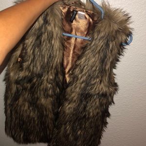 Faux fur vest